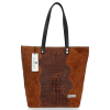 Bőr táska shopper bag Vittoria Gotti barna V2380